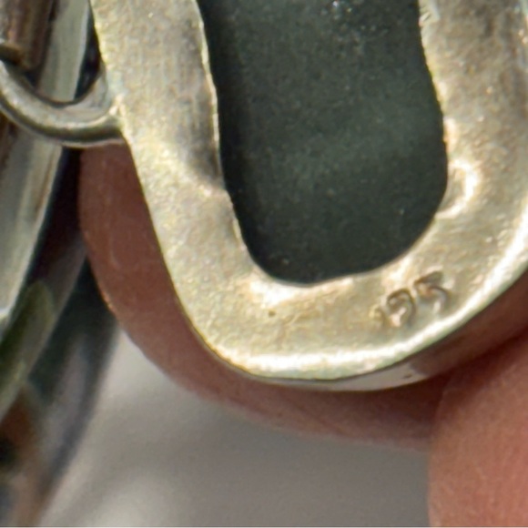 Handmade Sterling Silver Dichroic Glass Bracelet Artisan Multi-Color 7.5–8” - Picture 4 of 4